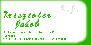 krisztofer jakob business card